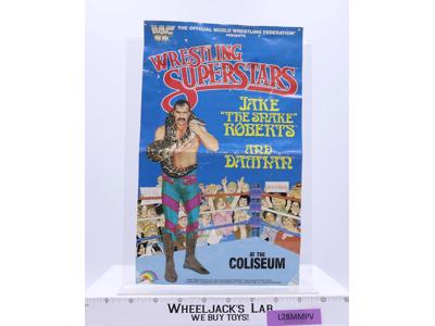 Jake The Snake Roberts & Damian Original Poster 1980's WWF LJN Wrestling Vintage