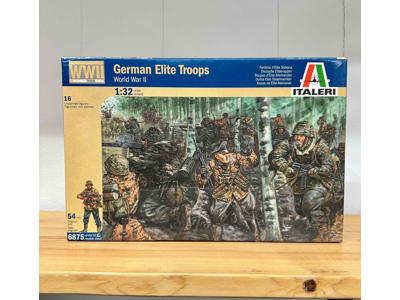 #6875 German Elite Troops WWII 54mm 1/32 Model Kit 2006 Italeri NEW MIB