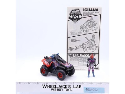 Iguana W/ Lester Sledge 100% Complete M.A.S.K. Kenner 1986 Action Figure Vintage