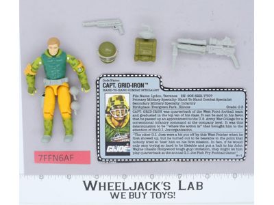 Capt. Grid-Iron V1 100% Complete G.I. Joe 1990 Hasbro Vintage Action Figure