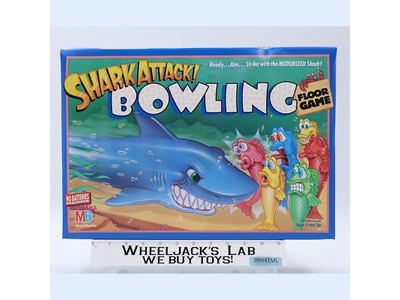 Shark Attack! Bowling Floor Game 4243 Preschool Toy Milton Bradley 1991 NEW MIB