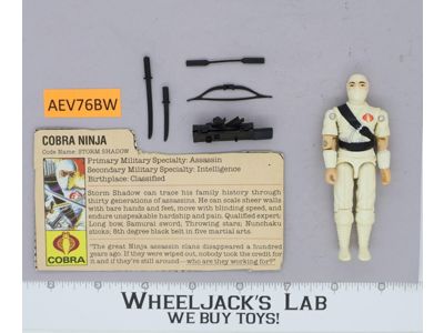 Storm Shadow V1 100% Complete G.I. Joe 1984 Hasbro Vintage Action Figure