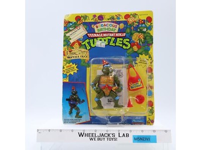 Classic Party Reptile Leo Bodacious Birthday TMNT 1992 Playmates MOSC UNPUNCHED
