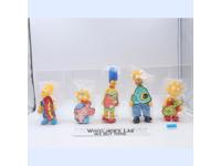 The Simpsons Family Complete Set of Five 1990 Burger King Plush Dolls NEW SEALED