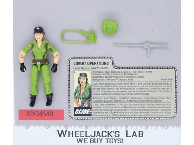 Lady Jaye V1 100% Complete G.I. Joe 1985 Hasbro Vintage Action Figure