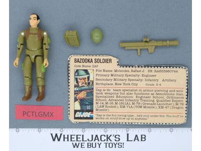 Zap V1 Straight Arms 100% Complete G.I. Joe 1983 Hasbro Vintage Action Figure