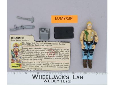 Buzzer V1 100% Complete G.I. Joe 1985 Hasbro Vintage Action Figure