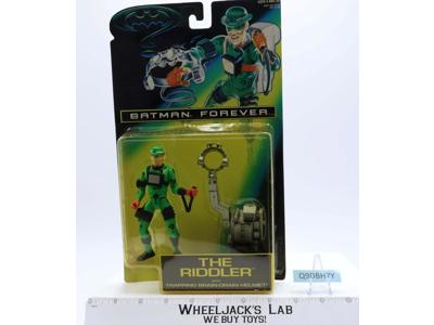 The Riddler W/Tapping Brain-Drain Helmet Batman Forever 1995 Kenner MOSC