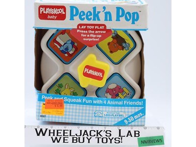 #5127 Peek 'N Pop Animal Toy 1990 Playskool Baby NEW SEALED
