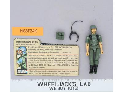 Breaker V1 Straight Arm 100% Complete G.I. Joe 1982 Hasbro Vintage Action Figure