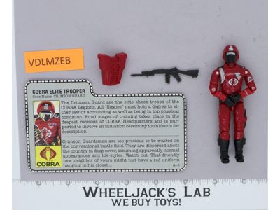 Crimson Guard V1 100% Complete G.I. Joe 1985 Hasbro Vintage Action Figure