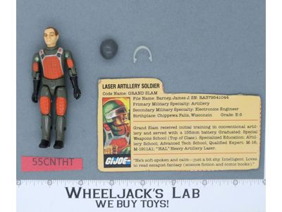 Grand Slam V1 Straight Arms 100% Complete G.I. Joe 1982 Hasbro Vintage Figure