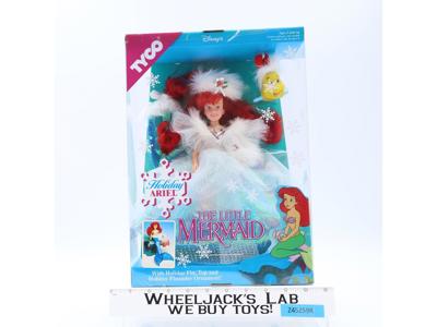 Holiday Ariel W/ Flounder Ornament The Little Mermaid Disney 1991 Tyco NEW MISB