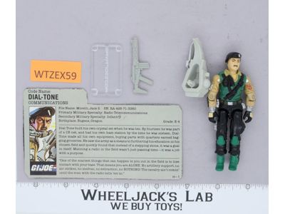 Dial-Tone V1 100% Complete G.I. Joe 1986 Hasbro Vintage Action Figure