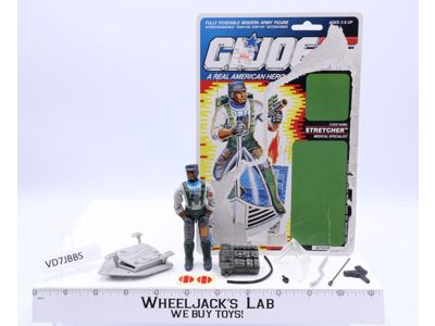 Stretcher V1 100% Complete W/Cardback 1990 GI Joe ARAH Vintage Action Figure
