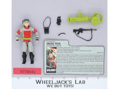 Sneak Peek V1 100% Complete G.I. Joe 1987 Hasbro Vintage Action Figure