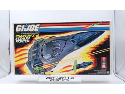 Phantom X-19 Stealth Fighter W/Ghostrider 100% Complete W BOX INSERT GI Joe 1988