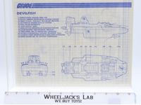 Devilfish 1986 ORIGINAL Instructions Blueprints G.I. Joe Hasbro Action Figure