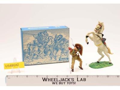 8880 Mounted Cavalry Soldier Norman W/Mace Toy Soldiers Elastolin 70MM W/BOX