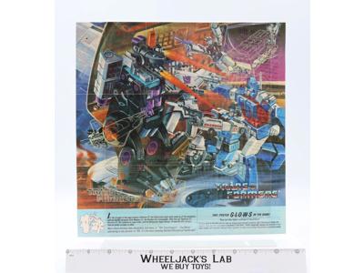 Trypticon Insert Poster Glow In The Dark 1986 G1 Transformers Vintage