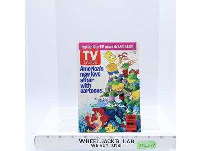 TV Guide Love Affair With Cartoons Issue #1941 June 9-15 1990 TMNT Simpsons