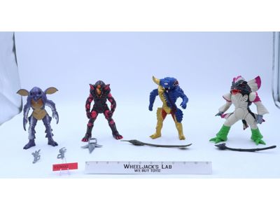 Lot of 4 Evil Space Aliens Mighty Morphin Power Rangers 1990's Bandai 8" Figures