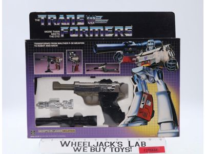 Megatron 100% Complete W/BOX & INSERT UNUSED STICKERS G1 Transformers 1984 NM