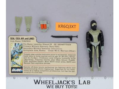 Torpedo V1 100% Complete G.I. Joe 1983 Hasbro Vintage Action Figure