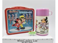 Walt Disney Wonderful World on Ice Metal Lunchbox W/Thermos 1980 Aladdin