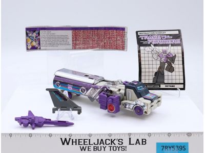 Octane 100% Complete Vintage 1986 G1 Transformers Hasbro Action Figure