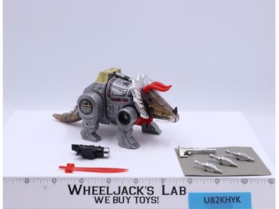 Slag 100% Complete 1985 Vintage G1 Transformers Triceratops Action Figure