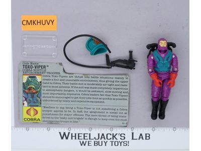 Toxo-Viper V1 100% Complete G.I. Joe 1988 Hasbro Vintage Action Figure