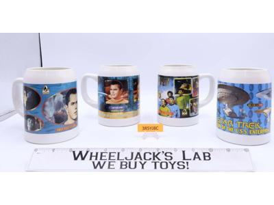 Lot of 4 Star Trek Series Collection 1996 Spencer Gifts Dramtree Mugs