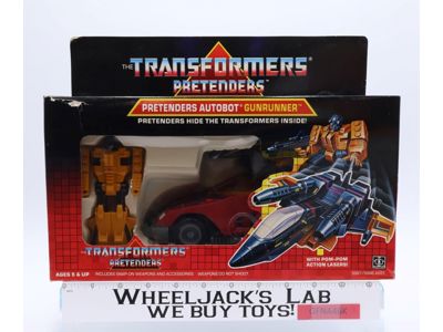 Gunrunner Pretenders 100% Complete W/BOX & INSERT 1988 G1 Transformers Vintage