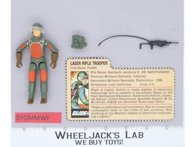 Flash V1.5 Swivel Arms 100% Complete G.I. Joe 1983 Hasbro Vintage Action Figure