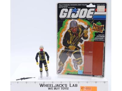 Python Officer V1 Complete W/ Cardback 1989 G.I. Joe Hasbro Vintage Figure