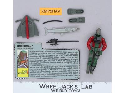 Undertow V1 100% Complete G.I. Joe 1990 Hasbro Vintage Action Figure