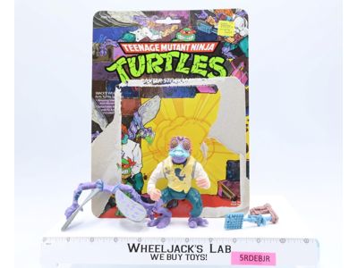 Baxter Stockman W/Cardback 100% Complete TMNT 1989 Playmates Vintage Figure