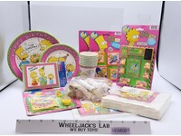 Lot of The Simpsons Party Supplies Plates Cups Napkins Invites NEW SEALED