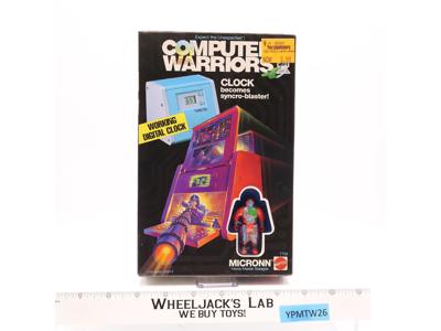 Clock W/ Micronn Computer Warriors 1989 Mattel Action Figure NEW SEALED