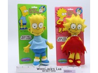 Lisa & Bart Simpson Rag Dolls 1990 The Simpsons Plush Action Figures NEW MOC