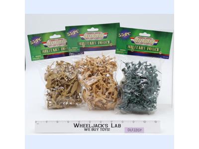 Set of 3 55pc Military Force Front Line Defenders Plastic Toy Soldiers NEW