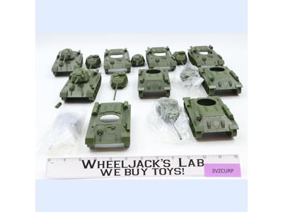 Lot of 9 Green M4 Sherman Tanks WWII Plastic Toy Soldiers CTS 7.5" Long NEW