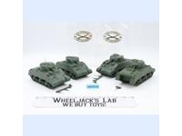Set of 4 Green M4 Sherman Tanks WWII Plastic Toy Soldiers Unbranded 8" Long