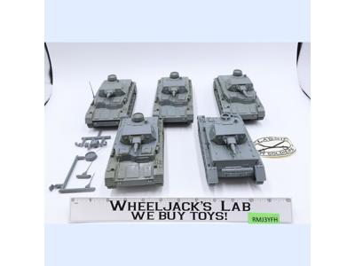 Lot of 5 German Panzer IV Tank WWII Plastic Toy Soldiers BMC CTS 7.5" Long