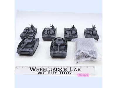 Lot of 7 Gray German Panzer Tanks WWII Plastic Toy Soldiers CTS 7.5" Long