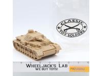 Tan German Panzer IV Tank WWII Plastic Toy Soldiers CTS 7" Long