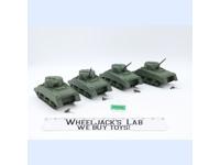 Set of 4 Green M4 Sherman Tanks WWII Plastic Toy Soldiers Unbranded 8" Long