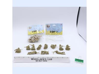 Lot of 22 NEW D-DAY British Troops Infantry WWII 1/32 Scale Soldiers Figures
