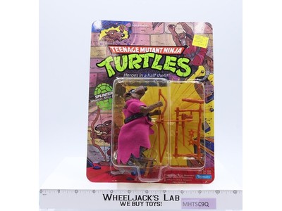Splinter Heroes In A Half Shell TMNT 1990 Playmates Figure MOSC UNPUNCHED